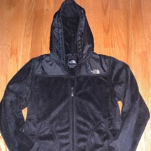 North Face Furry fleece hooded jacket